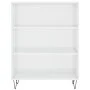 Regal aus glänzend weißem Holzwerkstoff, 69,5 x 32,5 x 90 cm von vidaXL, Bücherregale und Regale - Ref: Foro24-828358, Preis:...