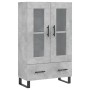 Tall engineered wood sideboard in gray concrete 69.5x31x115 cm by vidaXL, Sideboards - Ref: Foro24-828328, Price: 93,18 €, Di...
