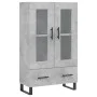 Tall engineered wood sideboard in gray concrete 69.5x31x115 cm by vidaXL, Sideboards - Ref: Foro24-828328, Price: 92,04 €, Di...