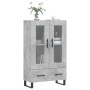 Tall engineered wood sideboard in gray concrete 69.5x31x115 cm by vidaXL, Sideboards - Ref: Foro24-828328, Price: 93,18 €, Di...