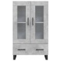 Tall engineered wood sideboard in gray concrete 69.5x31x115 cm by vidaXL, Sideboards - Ref: Foro24-828328, Price: 93,18 €, Di...