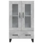 Tall engineered wood sideboard in gray concrete 69.5x31x115 cm by vidaXL, Sideboards - Ref: Foro24-828328, Price: 92,04 €, Di...