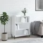 Estantería madera de ingeniería blanco brillo 69,5x32,5x90 cm de vidaXL, Aparadores - Ref: Foro24-828374, Precio: 65,26 €, De...