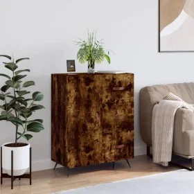 Sideboard aus geräuchertem Eichenholzwerkstoff, 69,5 x 34 x 90 cm von vidaXL, Sideboards - Ref: Foro24-827889, Preis: 89,07 €...