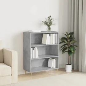 Concrete gray engineered wood shelf 69.5x32.5x90 cm by vidaXL, Bookcases and shelves - Ref: Foro24-828352, Price: 54,97 €, Di...