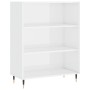 Engineered wood bookshelf in glossy white 69.5x32.5x90 cm by vidaXL, Bookcases and shelves - Ref: Foro24-828342, Price: 60,56...