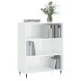 Engineered wood bookshelf in glossy white 69.5x32.5x90 cm by vidaXL, Bookcases and shelves - Ref: Foro24-828342, Price: 59,77...