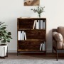 Smoked oak engineered wood shelf 69.5x32.5x90 cm by vidaXL, Bookcases and shelves - Ref: Foro24-828369, Price: 58,66 €, Disco...