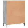 Engineered wood gray concrete shelf 69.5x32.5x90 cm by vidaXL, Bookcases and shelves - Ref: Foro24-828368, Price: 57,91 €, Di...