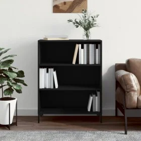 Black engineered wood shelf 69.5x32.5x90 cm by vidaXL, Bookcases and shelves - Ref: Foro24-828365, Price: 59,75 €, Discount: %