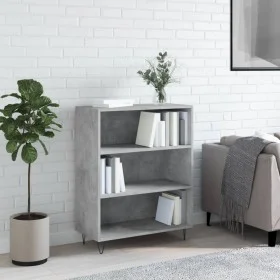 Concrete gray engineered wood shelf 69.5x32.5x90 cm by vidaXL, Bookcases and shelves - Ref: Foro24-828360, Price: 53,97 €, Di...
