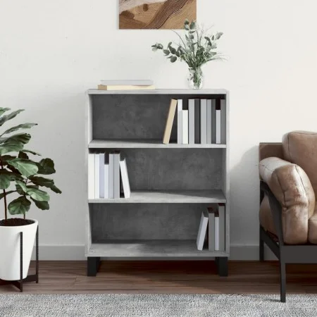 Estantería madera de ingeniería gris hormigón 69,5x32,5x90 cm de vidaXL, Aparadores - Ref: Foro24-828392, Precio: 64,18 €, De...