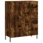 Smoked oak engineered wood sideboard 69.5x34x90 cm by vidaXL, Sideboards - Ref: Foro24-827929, Price: 74,58 €, Discount: %
