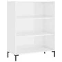 Glossy white engineered wood shelf 69.5x32.5x90 cm by vidaXL, Bookcases and shelves - Ref: Foro24-828366, Price: 63,14 €, Dis...