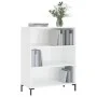 Glossy white engineered wood shelf 69.5x32.5x90 cm by vidaXL, Bookcases and shelves - Ref: Foro24-828366, Price: 63,14 €, Dis...