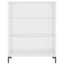 Glossy white engineered wood shelf 69.5x32.5x90 cm by vidaXL, Bookcases and shelves - Ref: Foro24-828366, Price: 63,14 €, Dis...