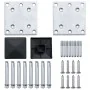 Fence set 2 square + 1 oblique WPC gray 446x186 cm by vidaXL, fence panels - Ref: Foro24-3053234, Price: 817,55 €, Discount: %