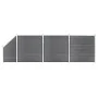 Set de valla 3 cuadradas + 1 oblicua WPC gris 619x186 cm de vidaXL, Paneles de vallas - Ref: Foro24-3053235, Precio: 807,64 €...
