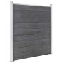 Zaunset 4 quadratisch + 1 schräg WPC grau 792x186 cm von vidaXL, Zaunpaneele - Ref: Foro24-3053236, Preis: 1,00 €, Rabatt: %