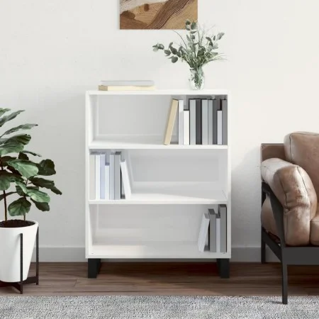 Glossy white engineered wood shelf 69.5x32.5x90 cm by vidaXL, Sideboards - Ref: Foro24-828390, Price: 70,12 €, Discount: %