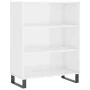 Glossy white engineered wood shelf 69.5x32.5x90 cm by vidaXL, Sideboards - Ref: Foro24-828390, Price: 70,12 €, Discount: %