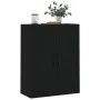 Black wall cabinet 69.5x34x90 cm by vidaXL, Sideboards - Ref: Foro24-828445, Price: 86,53 €, Discount: %