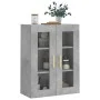 Armario de pared gris hormigón 69,5x34x90 cm de vidaXL, Aparadores - Ref: Foro24-828472, Precio: 84,57 €, Descuento: %