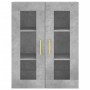 Armario de pared gris hormigón 69,5x34x90 cm de vidaXL, Aparadores - Ref: Foro24-828472, Precio: 85,51 €, Descuento: %