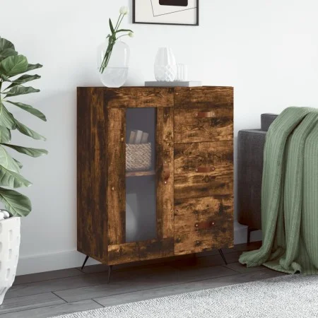 Sideboard aus geräuchertem Eichenholzwerkstoff, 69,5 x 34 x 90 cm von vidaXL, Sideboards - Ref: Foro24-828017, Preis: 68,47 €...