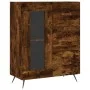 Smoked oak engineered wood sideboard 69.5x34x90 cm by vidaXL, Sideboards - Ref: Foro24-828017, Price: 68,47 €, Discount: %