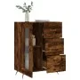 Smoked oak engineered wood sideboard 69.5x34x90 cm by vidaXL, Sideboards - Ref: Foro24-828017, Price: 68,47 €, Discount: %