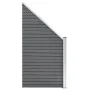 Zaunset 7 quadratisch + 1 schräg WPC grau 1311x186 cm von vidaXL, Zaunpaneele - Ref: Foro24-3053239, Preis: 2,00 €, Rabatt: %
