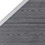 Zaunset 7 quadratisch + 1 schräg WPC grau 1311x186 cm von vidaXL, Zaunpaneele - Ref: Foro24-3053239, Preis: 2,00 €, Rabatt: %