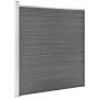 Fence set 9 square + 1 oblique WPC gray 1657x186 cm by vidaXL, fence panels - Ref: Foro24-3053241, Price: 2,00 €, Discount: %
