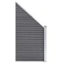 Fence set 9 square + 1 oblique WPC gray 1657x186 cm by vidaXL, fence panels - Ref: Foro24-3053241, Price: 2,00 €, Discount: %