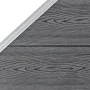 Fence set 9 square + 1 oblique WPC gray 1657x186 cm by vidaXL, fence panels - Ref: Foro24-3053241, Price: 2,00 €, Discount: %