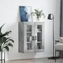 Armario de pared gris hormigón 69,5x34x90 cm de vidaXL, Aparadores - Ref: Foro24-828480, Precio: 87,22 €, Descuento: %