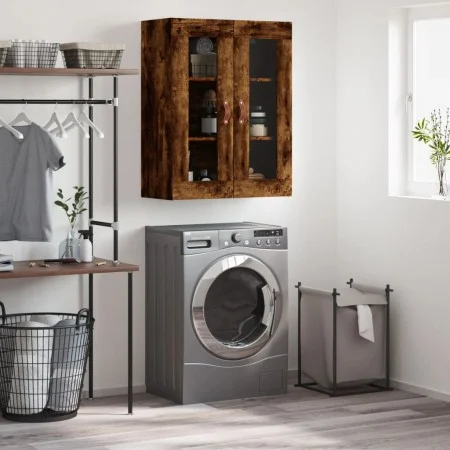 Armario de pared roble ahumado 69,5x34x90 cm de vidaXL, Aparadores - Ref: Foro24-828457, Precio: 71,00 €, Descuento: %