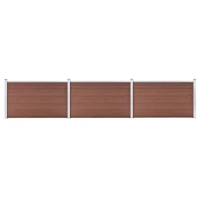 Braune WPC-Gartenzaun 526x106 cm von vidaXL, Zaunpaneele - Ref: Foro24-3053244, Preis: 491,93 €, Rabatt: %