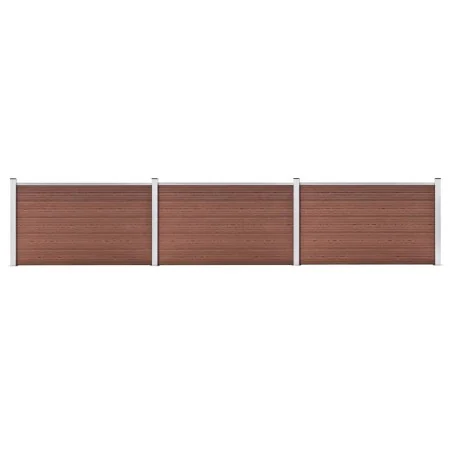 Brown WPC garden fence 526x106 cm by vidaXL, fence panels - Ref: Foro24-3053244, Price: 502,83 €, Discount: %