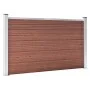 Brown WPC garden fence 526x106 cm by vidaXL, fence panels - Ref: Foro24-3053244, Price: 502,83 €, Discount: %