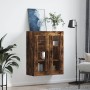 Armario de pared roble ahumado 69,5x34x90 cm de vidaXL, Aparadores - Ref: Foro24-828505, Precio: 69,61 €, Descuento: %