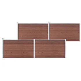 Brauner WPC-Gartenzaun 699x106 cm von vidaXL, Zaunpaneele - Ref: Foro24-3053245, Preis: 631,87 €, Rabatt: %
