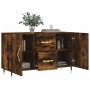 Smoked oak engineered wood sideboard 100x36x60 cm by vidaXL, Sideboards - Ref: Foro24-828153, Price: 103,35 €, Discount: %