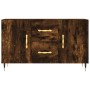 Smoked oak engineered wood sideboard 100x36x60 cm by vidaXL, Sideboards - Ref: Foro24-828153, Price: 103,35 €, Discount: %