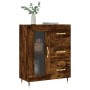 Smoked oak engineered wood sideboard 69.5x34x90 cm by vidaXL, Sideboards - Ref: Foro24-828025, Price: 69,24 €, Discount: %