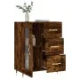 Smoked oak engineered wood sideboard 69.5x34x90 cm by vidaXL, Sideboards - Ref: Foro24-828025, Price: 68,04 €, Discount: %