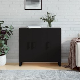 Black engineered wood sideboard 90x34x80 cm by vidaXL, Sideboards - Ref: Foro24-828133, Price: 101,92 €, Discount: %