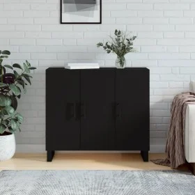 Schwarzes Sideboard aus Holzwerkstoff, 90 x 34 x 80 cm von vidaXL, Sideboards - Ref: Foro24-828133, Preis: 97,63 €, Rabatt: %