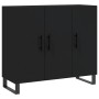 Black engineered wood sideboard 90x34x80 cm by vidaXL, Sideboards - Ref: Foro24-828133, Price: 101,92 €, Discount: %